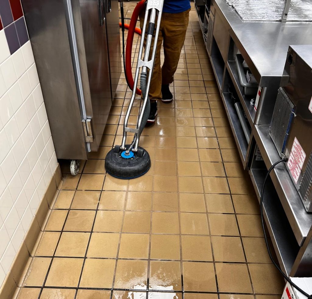 Commercial Tile and Grout Cleaning services in Dallas - Deep cleaning services for ceramic, porcelain, and natural stone tile floors and walls. Our specialized equipment removes embedded dirt and stains from grout lines while restoring the original beauty of your tile surfaces.