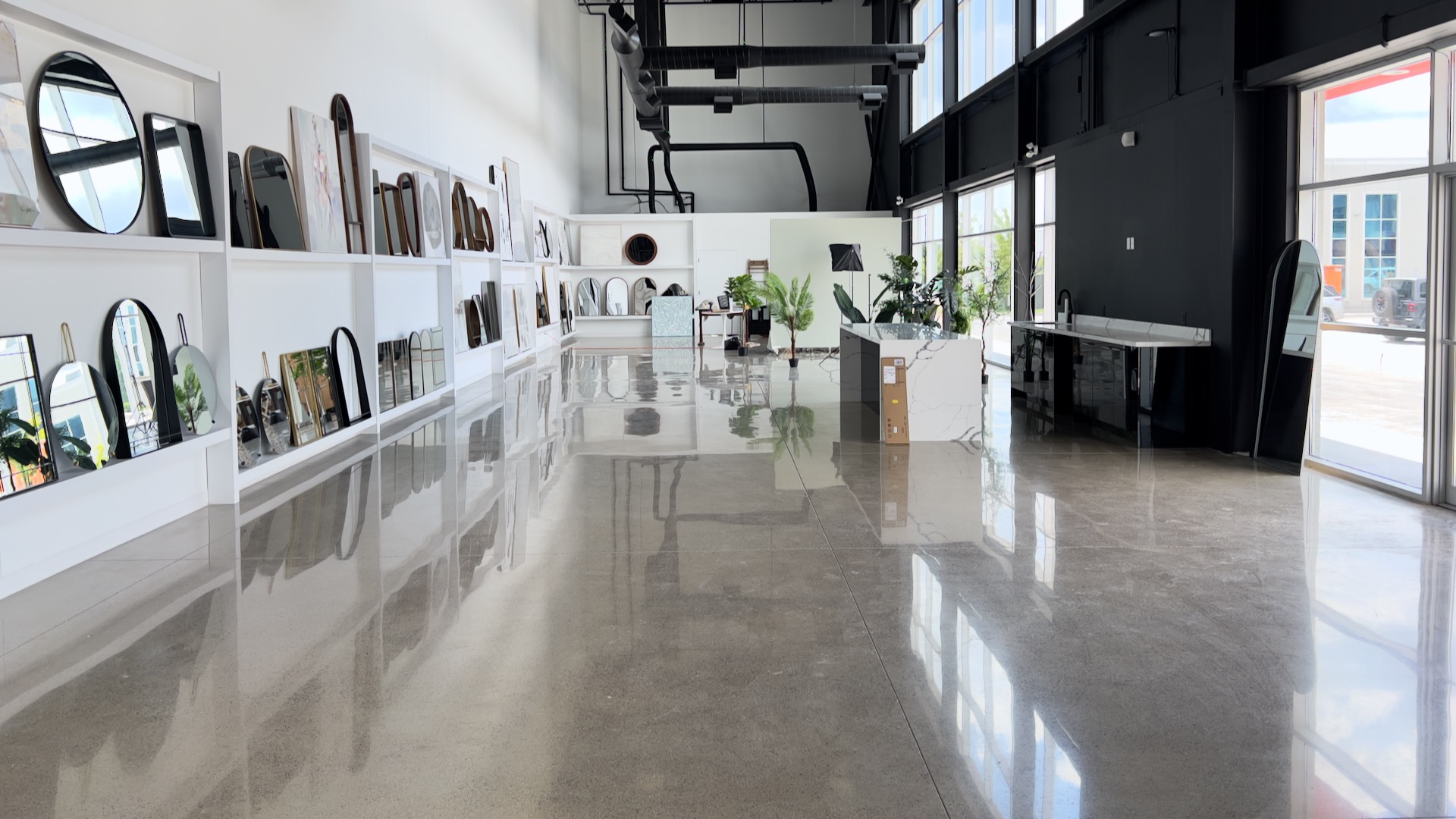 Showroom Floor Polishing services in Dallas - Expert floor polishing services for auto dealerships, retail showrooms, and commercial spaces. We restore shine to marble, terrazzo, vinyl, and concrete floors, creating an impressive first impression that enhances your products and brand.